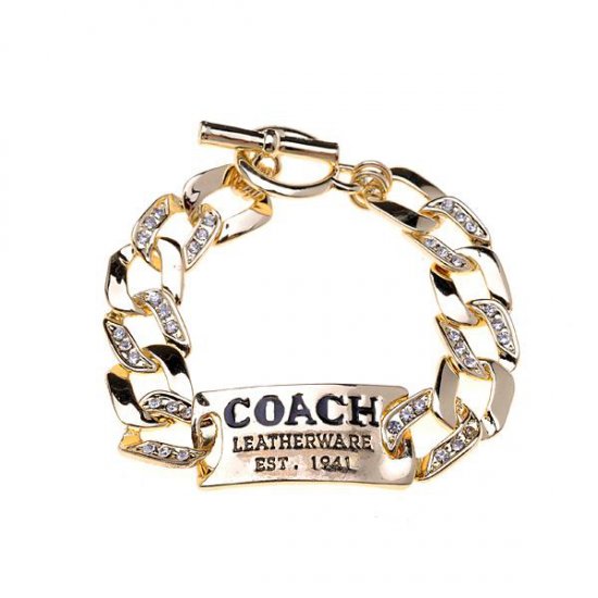 Coach Logo plate Gold Bracelets BZN | Coach Outlet Canada